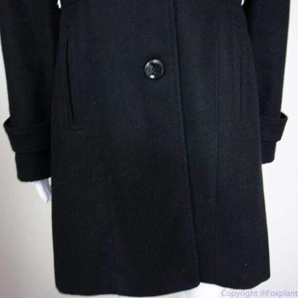 Keneth Cole women's wool blend black coat, size 8 - Picture 3 of 16